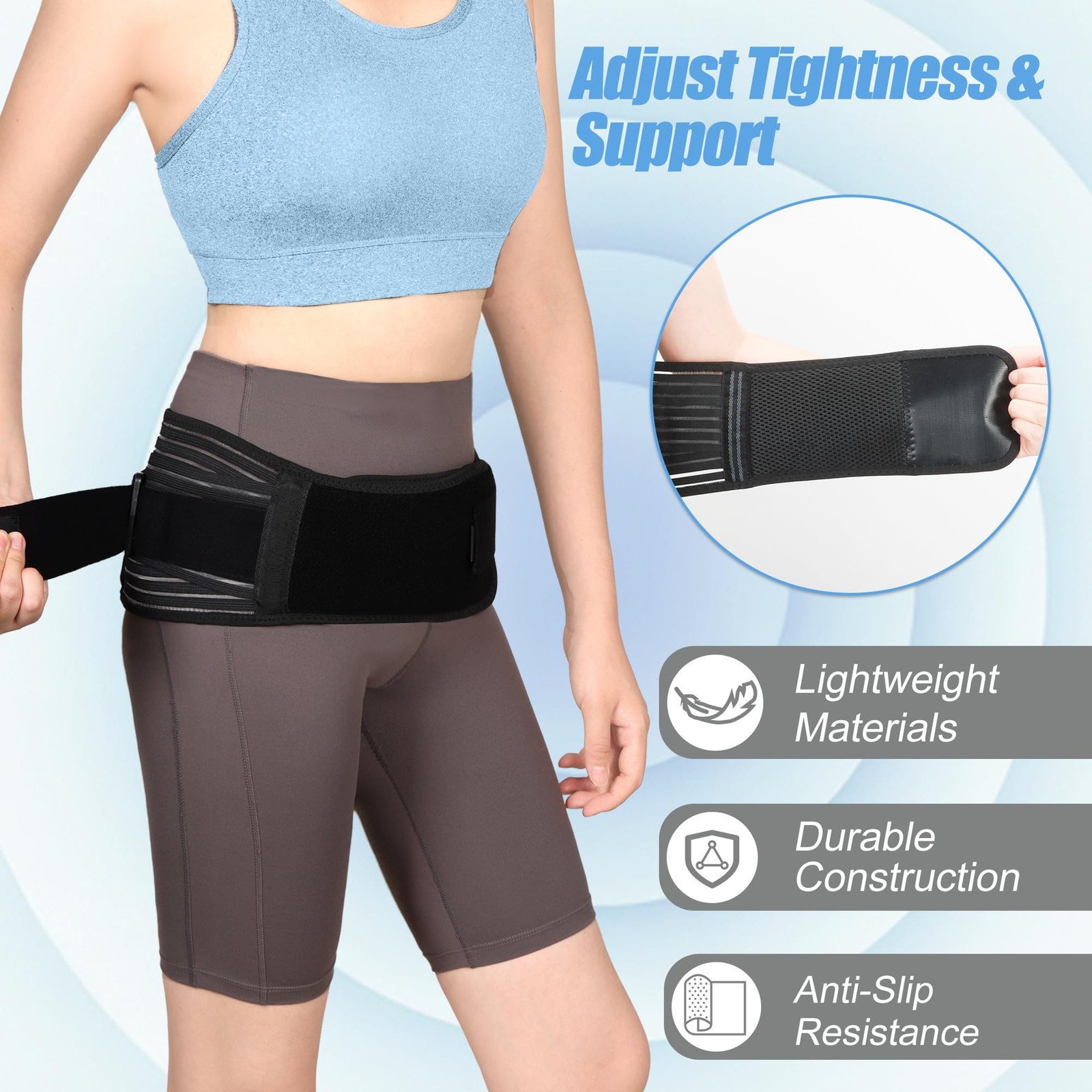 NIdreamCE Sacroiliac SI Joint Hip Belt for Sciatica, Lower Back, Leg & Pelvic…