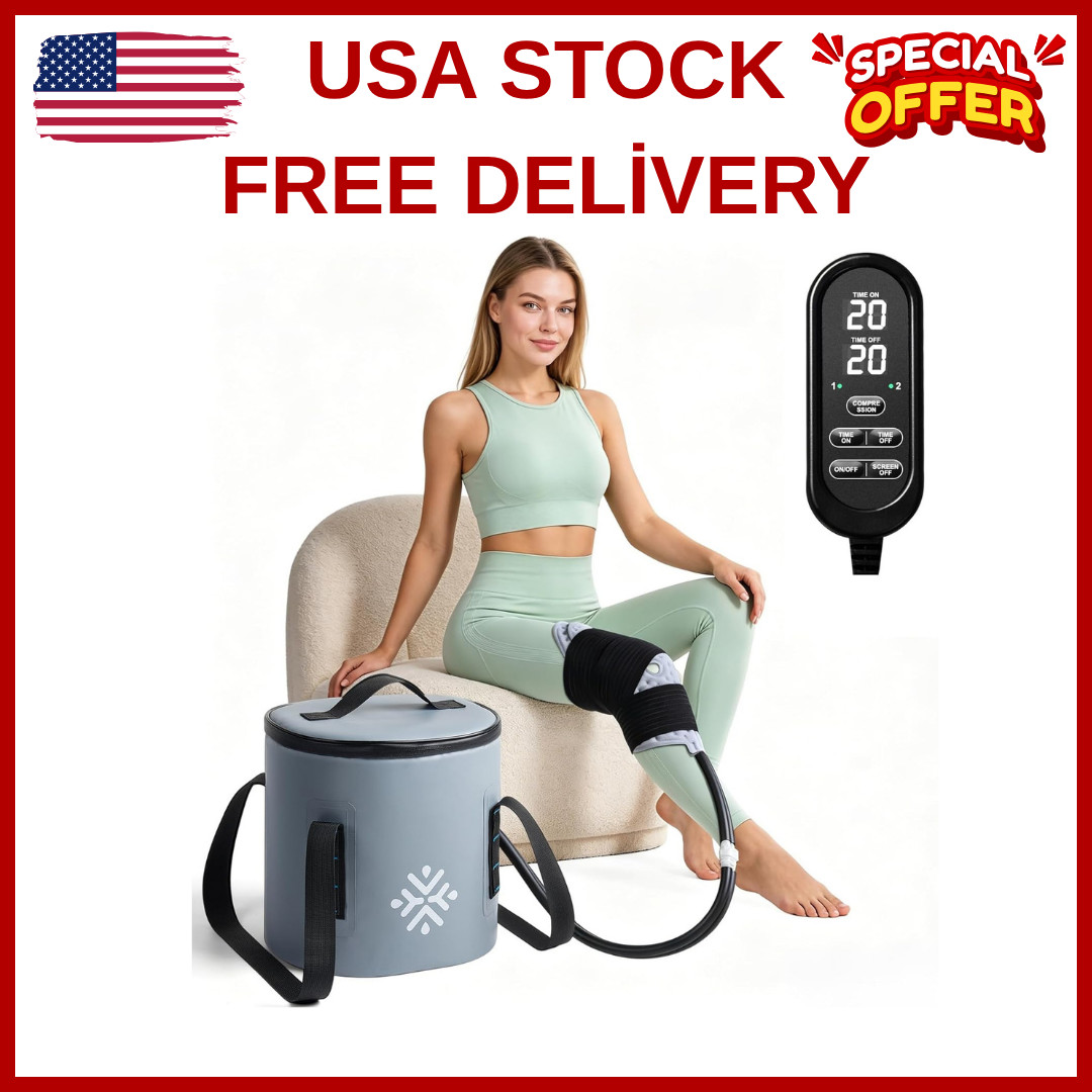 Ice Machine for Knee After Surgery w/Compression, Hip Replacement Cold Therap…