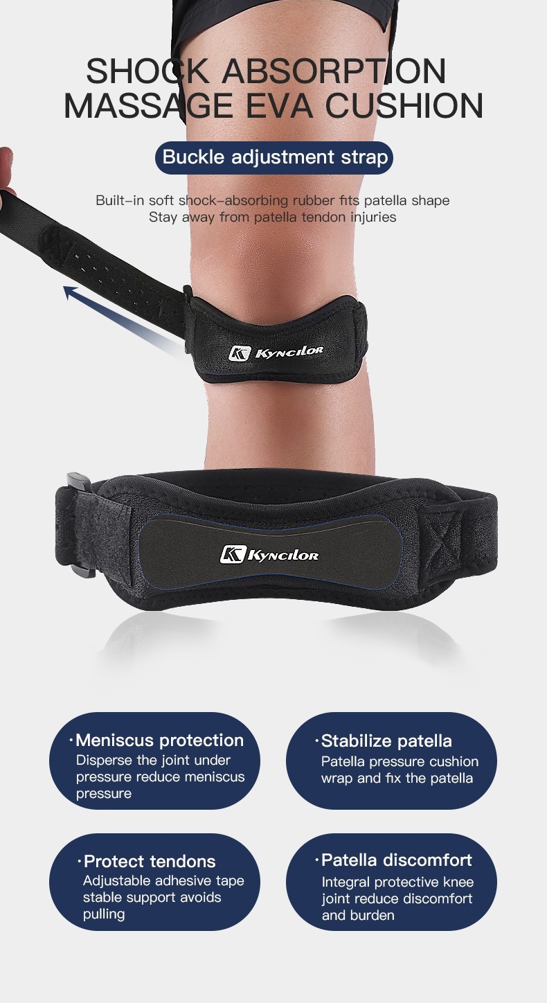 Knee Patellar Tendon Support Strap Adjustable Compression Brace Sports Sleeve
