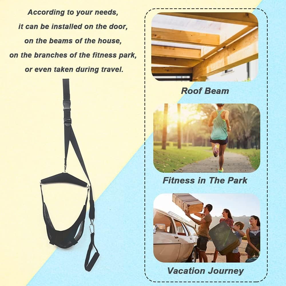 Cervical Neck Traction Hammock Device, Over Door Spine Exerciser Support Brac…