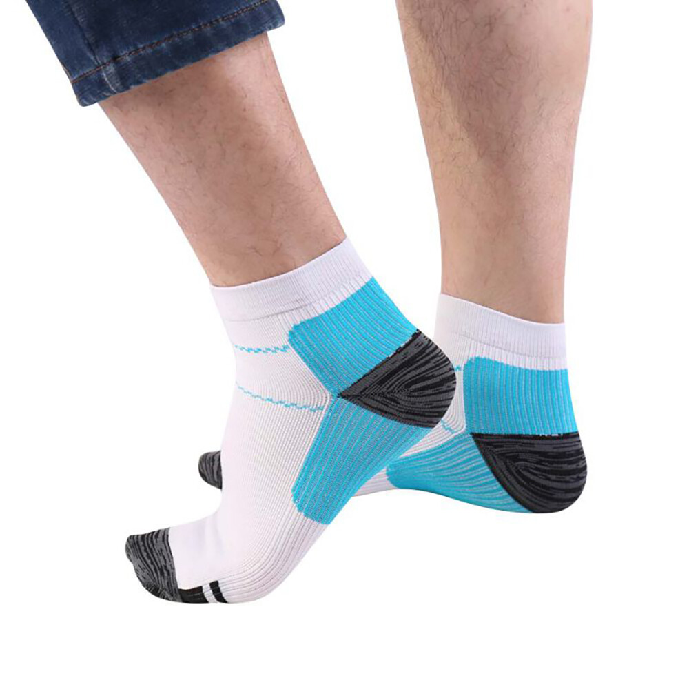 2pairs Compression Socks Stockings Breathable Low Cut Ankle Foot Support Sleeves