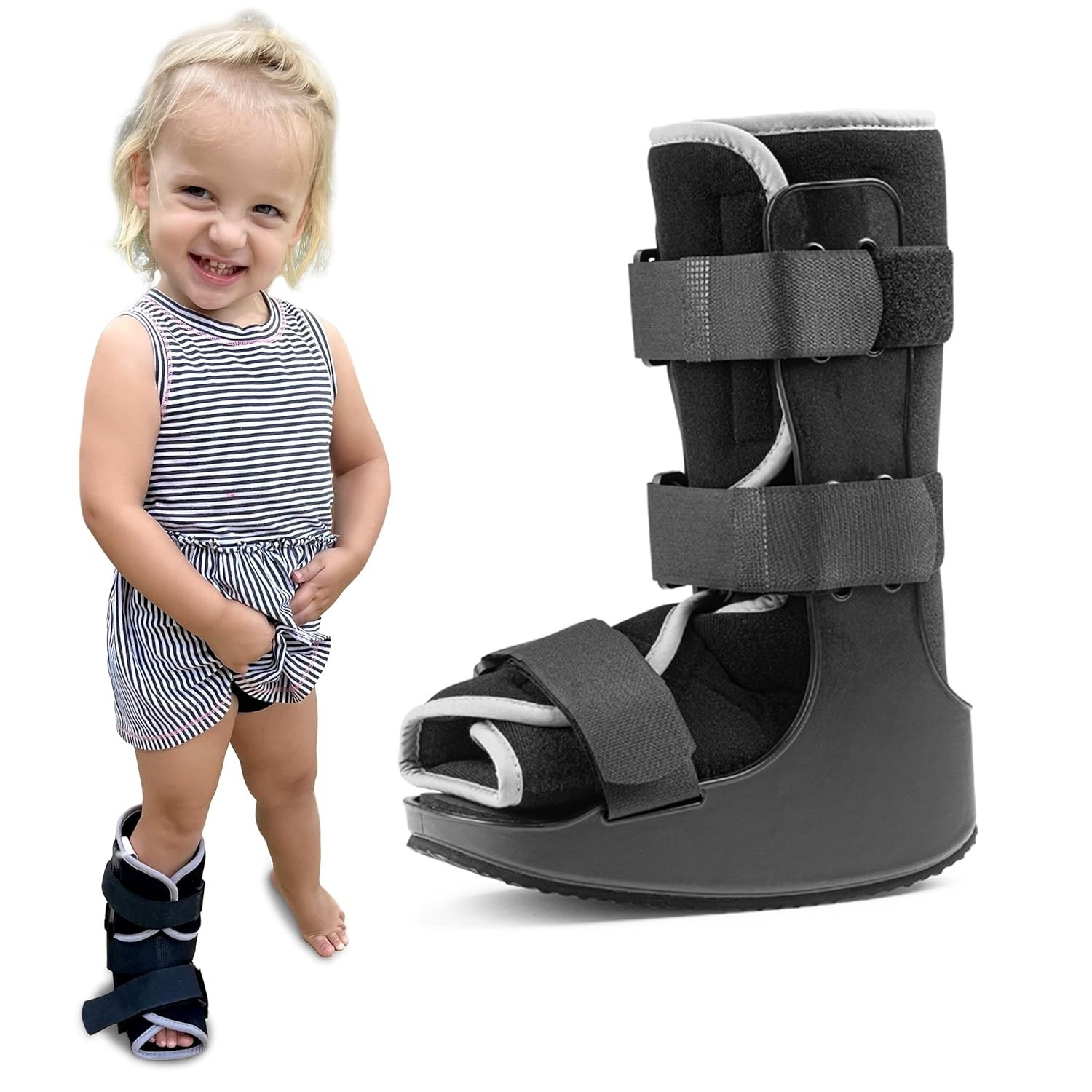 Pediatric Walking Boot Kids Children’s Ankle Support Shoe 6.5-8 Years Old