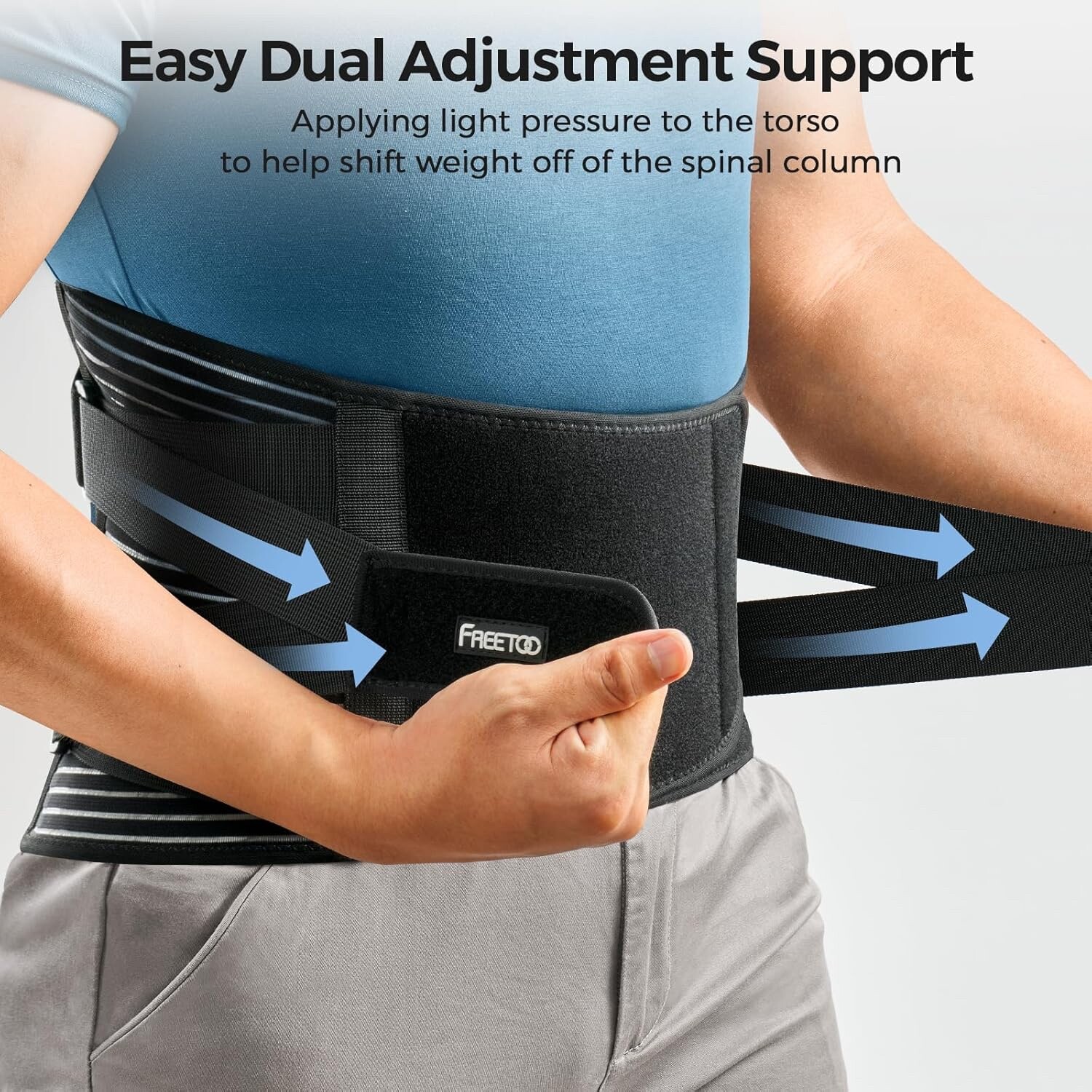 Back Braces for Lower Back Pain Relief with 6 Stays,Breathable Back Support Belt