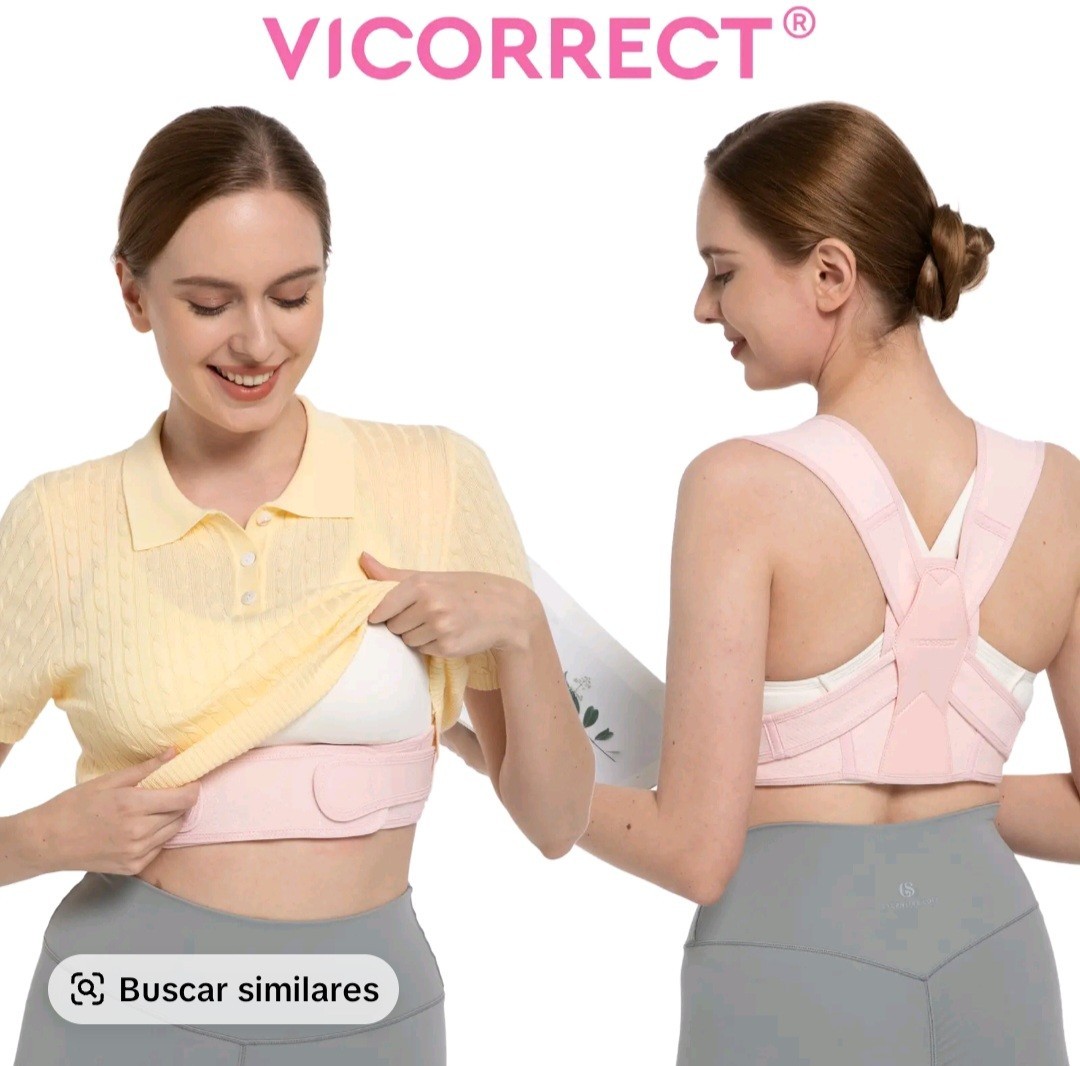 Vicorrect Adjustable Ergonomic Posture Corrector Black L/XL Back Shoulder