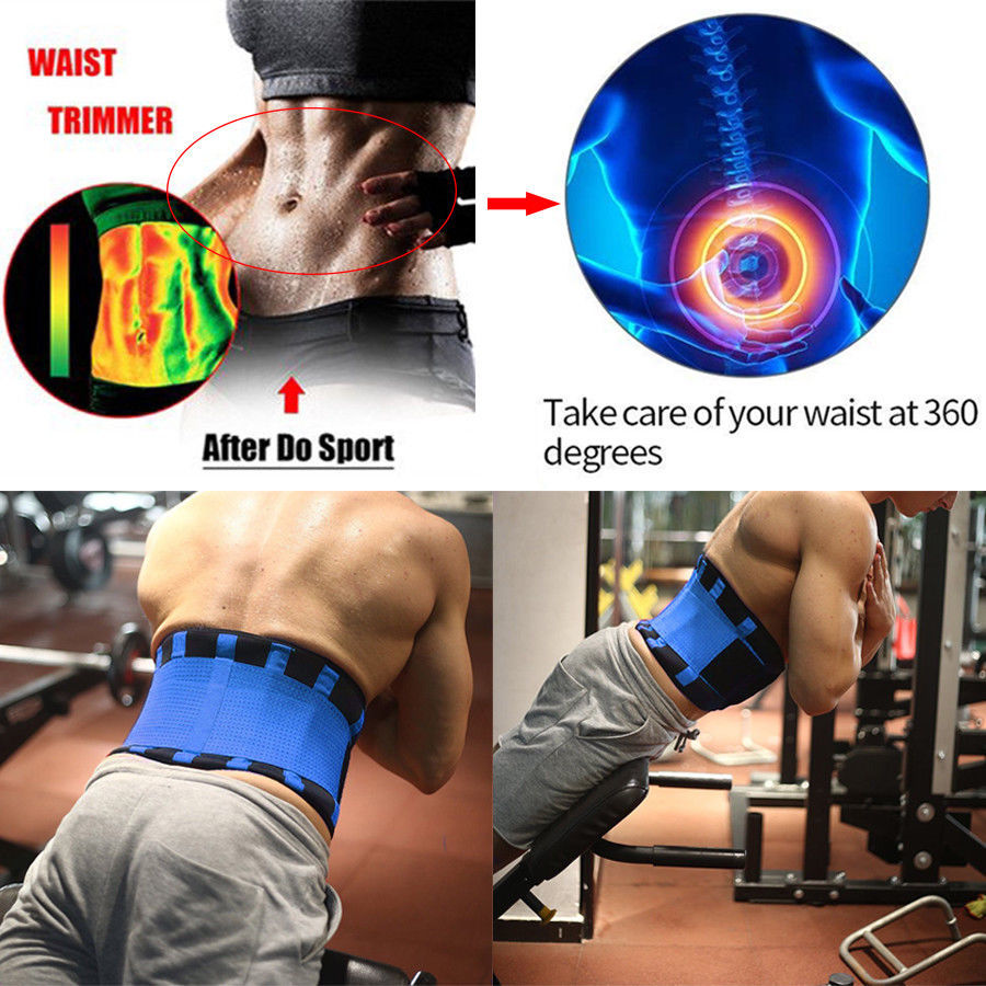 Men’s Waist Trainer Body Shaper Sauna Sweat Belt Tummy Control Band Fat Burner