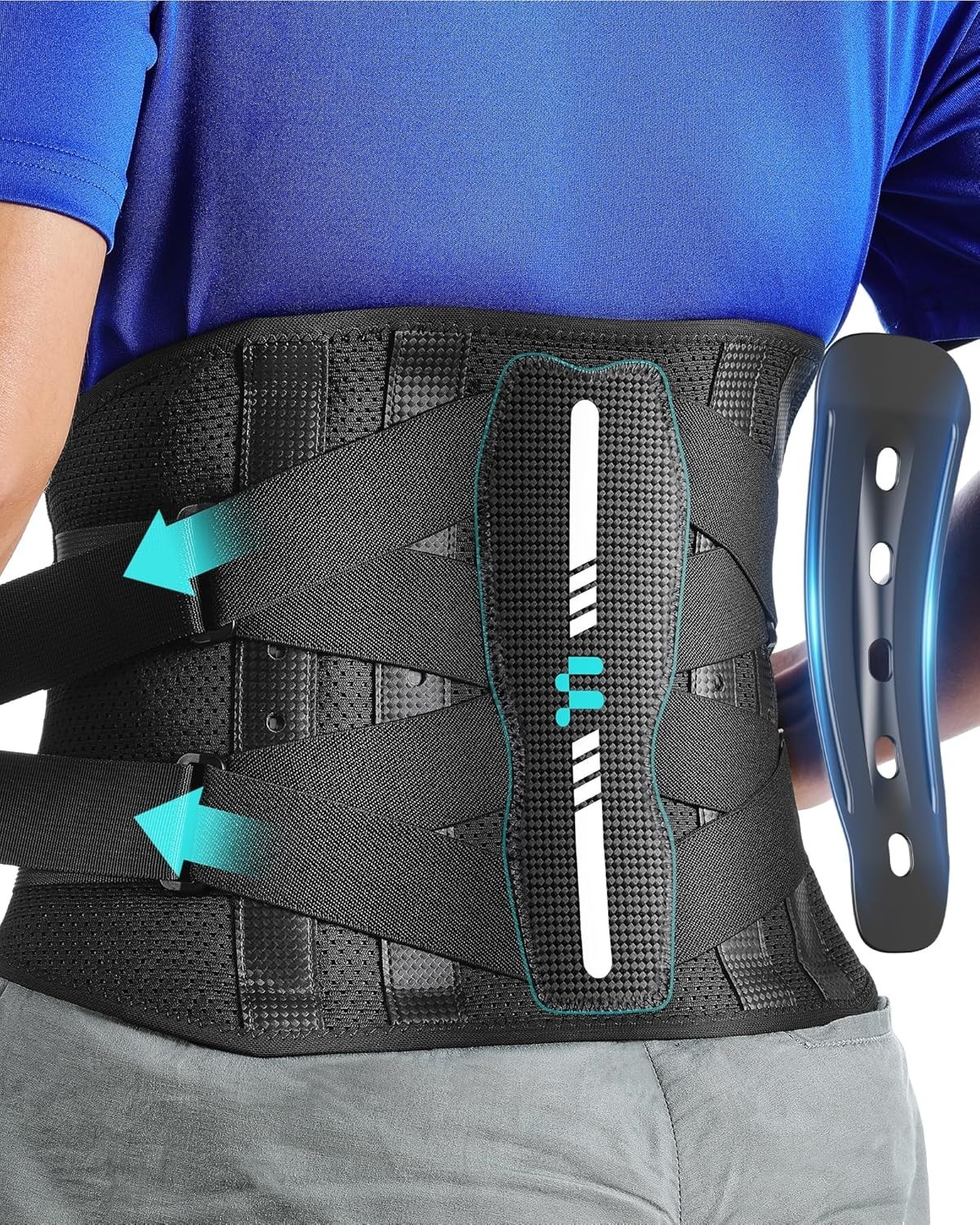 Ergonomic Curved Back Brace for Sciatica & Herniated Disc Relief – Size L