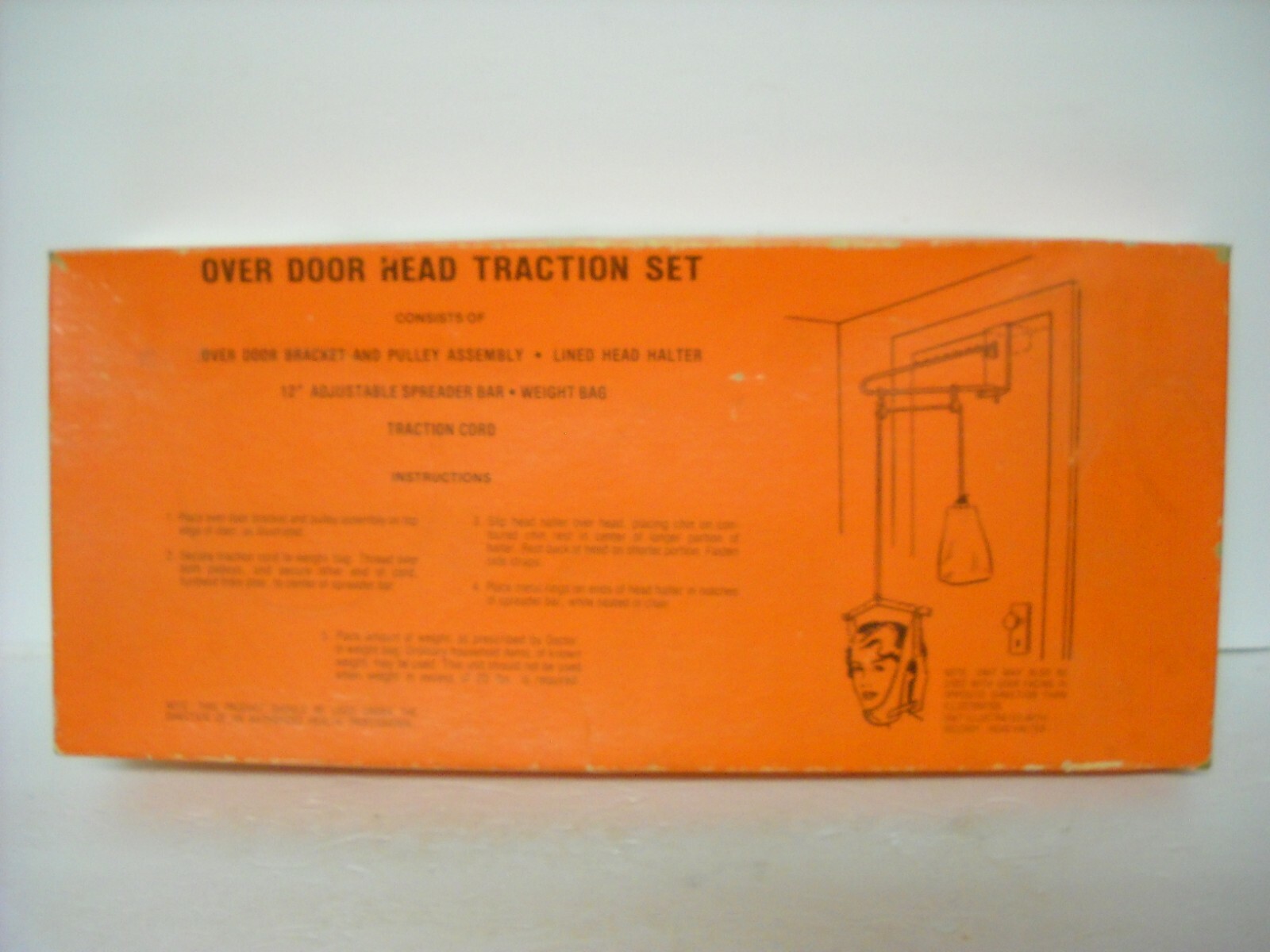 Vintage Over The Door Head Traction Set, For Neck and Back Pain with Box