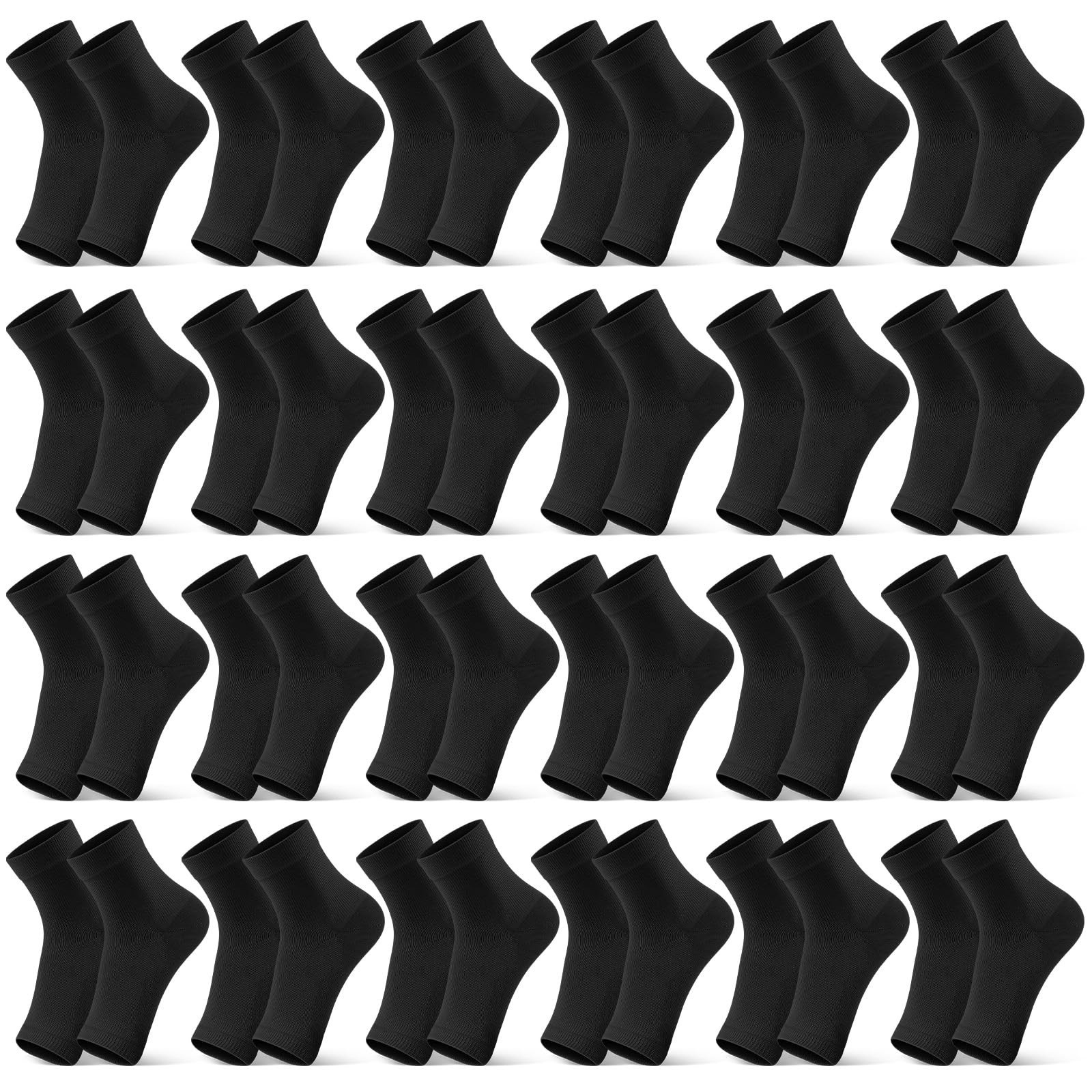 24 Pairs Ankle Brace Compression Sleeves for Plantar Fasciitis & Achilles Pain R