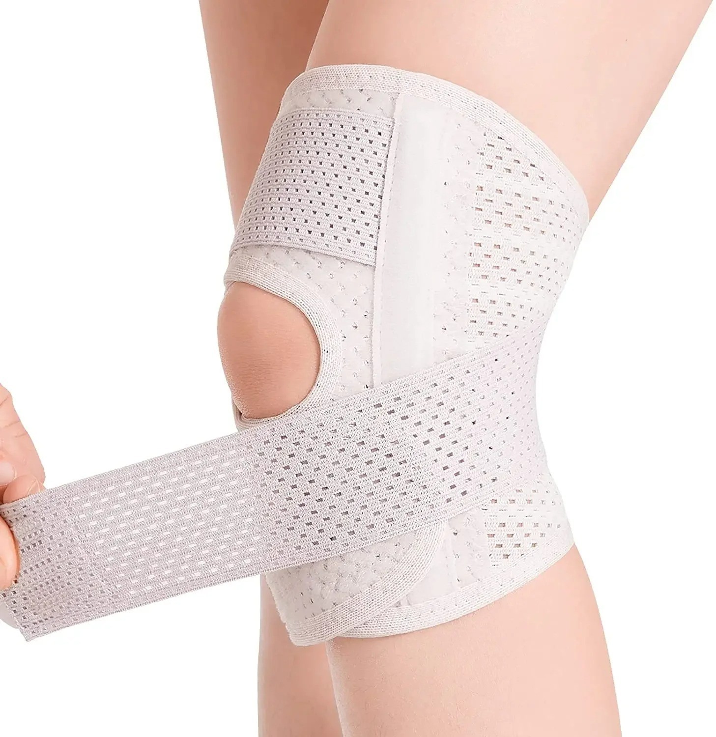 Knee Brace Compression Sleeve Joint Support Open Patella Stabilizer Wrap New