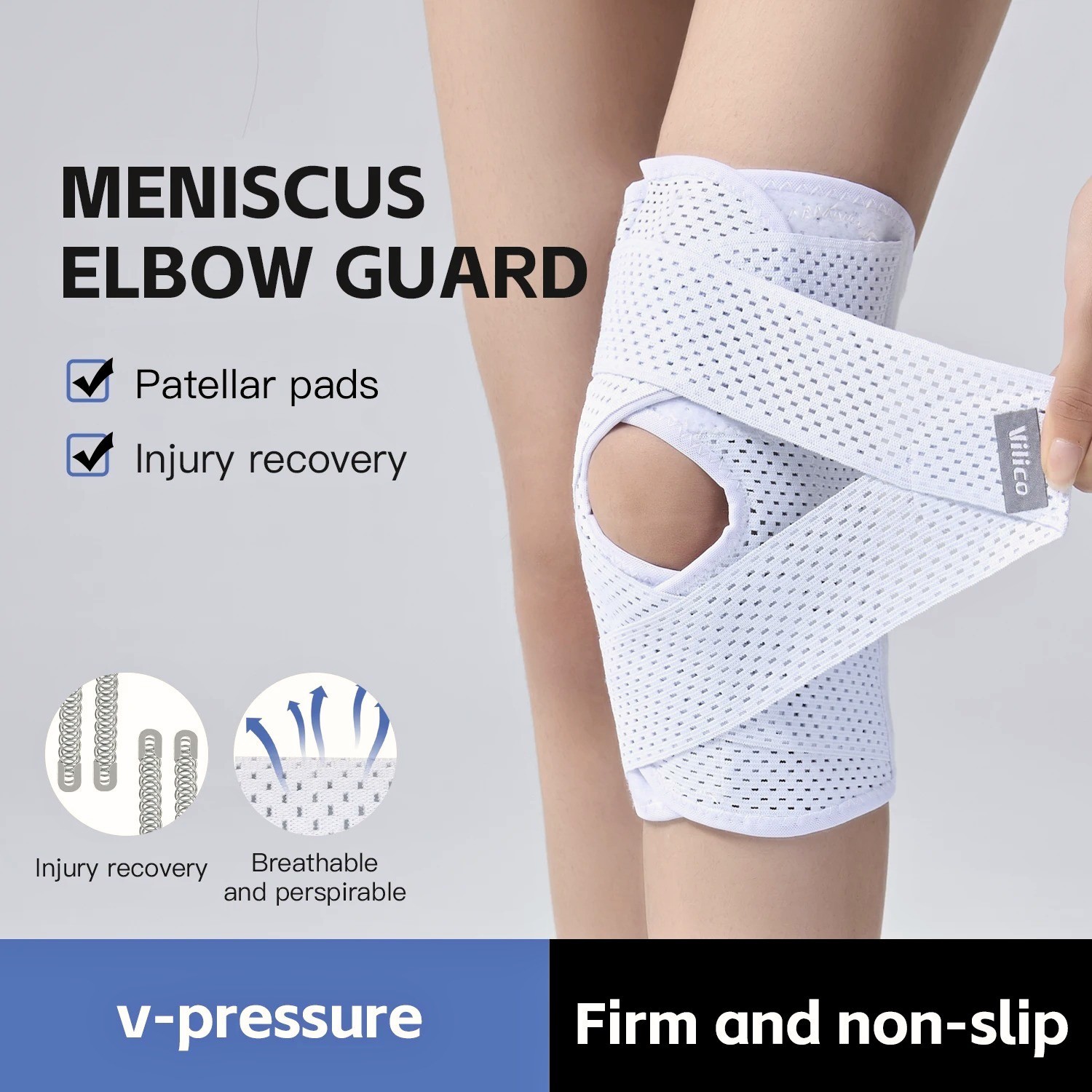 Knee Brace Compression Sleeve Joint Support Open Patella Stabilizer Wrap New