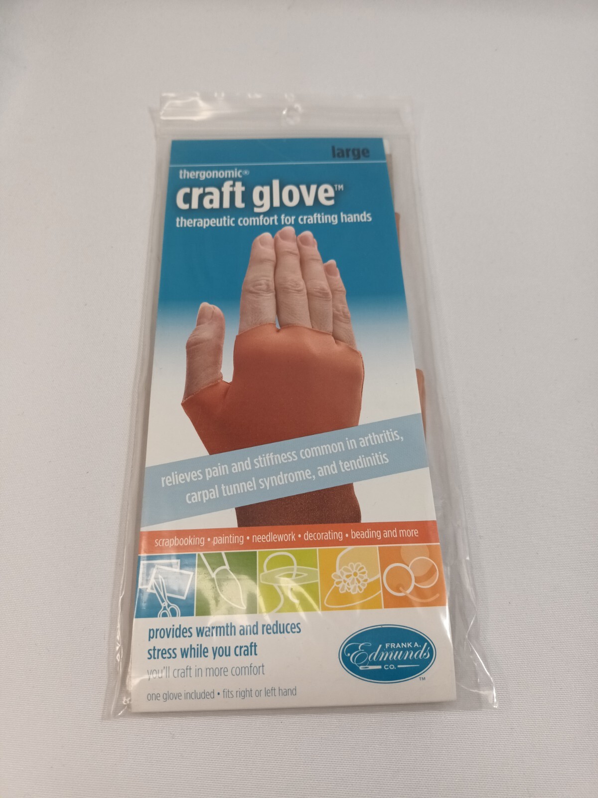 New Thergonomic Warming Craft Glove Therapeutic Comfort for Crafting Hands Large