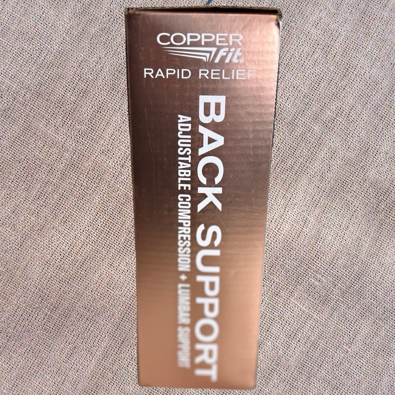 Copper Fit Back Support Black Rapid Relief Hot Cold Therapy Compression