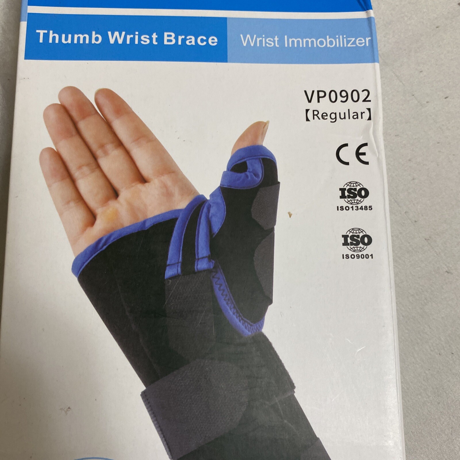 Velpeau Thumb Wrist Brace Wris Immobilized VP0902 Regular LEFT