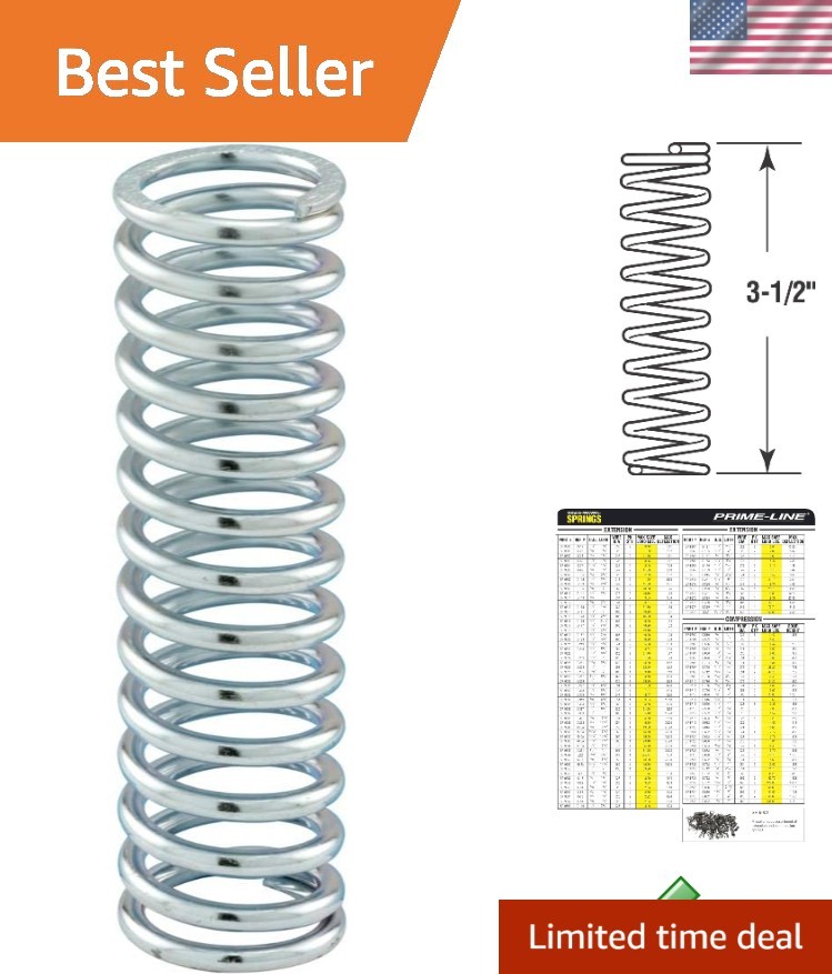 Compression Springs – Durable Nickel-Plated Steel, 2 Pack at 1 In. Size