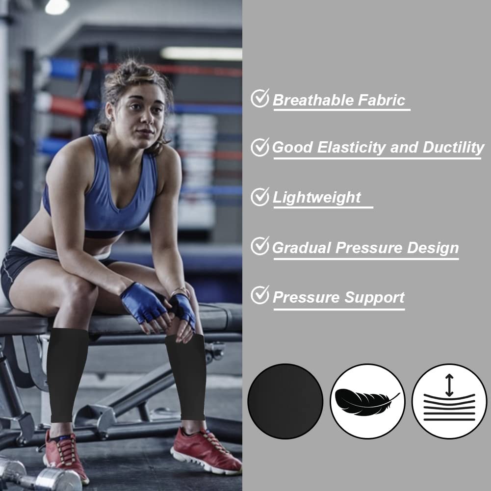 Calf Compression Sleeves for Men & Women (20-30mmhg) – Leg Compression Sleeve…