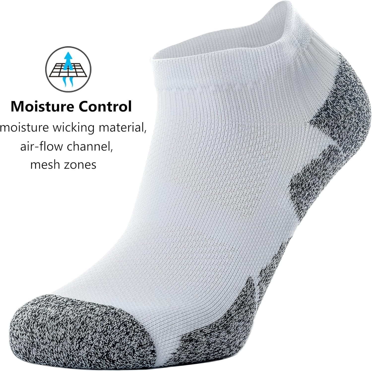 Compression Ankle Socks 6-Pack – Ultimate Moisture Control for Active Lifestyle