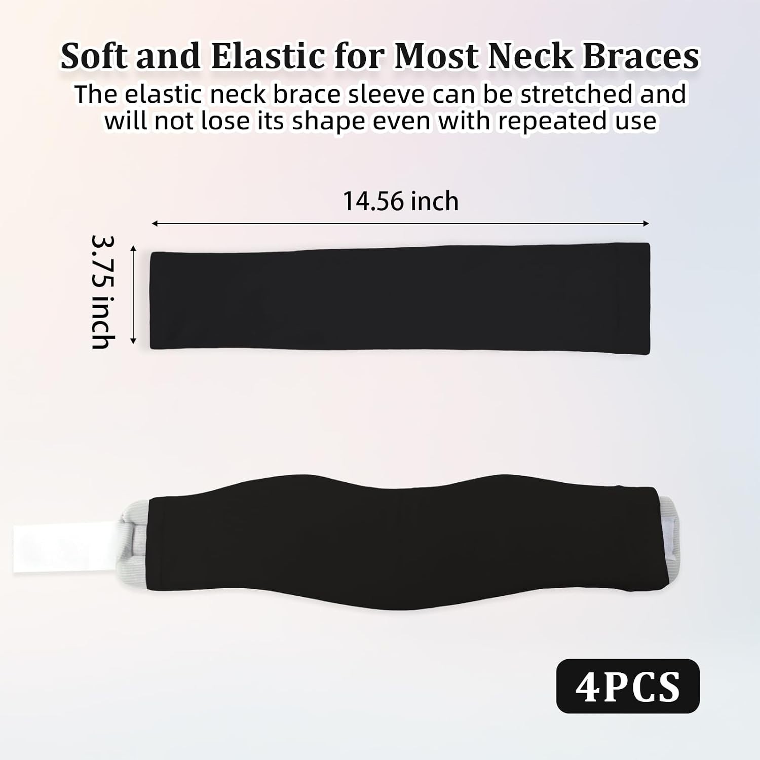 Breathable Black Neck Collar Covers – 4 Soft Protective Sleeves for Comfort