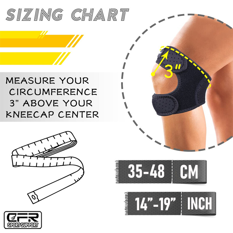 Knee Support Brace Dual Straps Compression Open Patella Stabilizer Tendon Sports