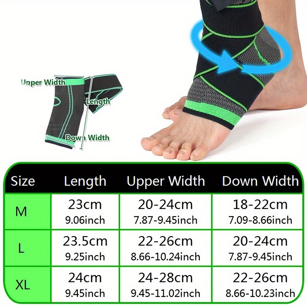 Ankle Brace Compression Sleeve Support Plantar Fasciitis Pain Relief Foot Wrap
