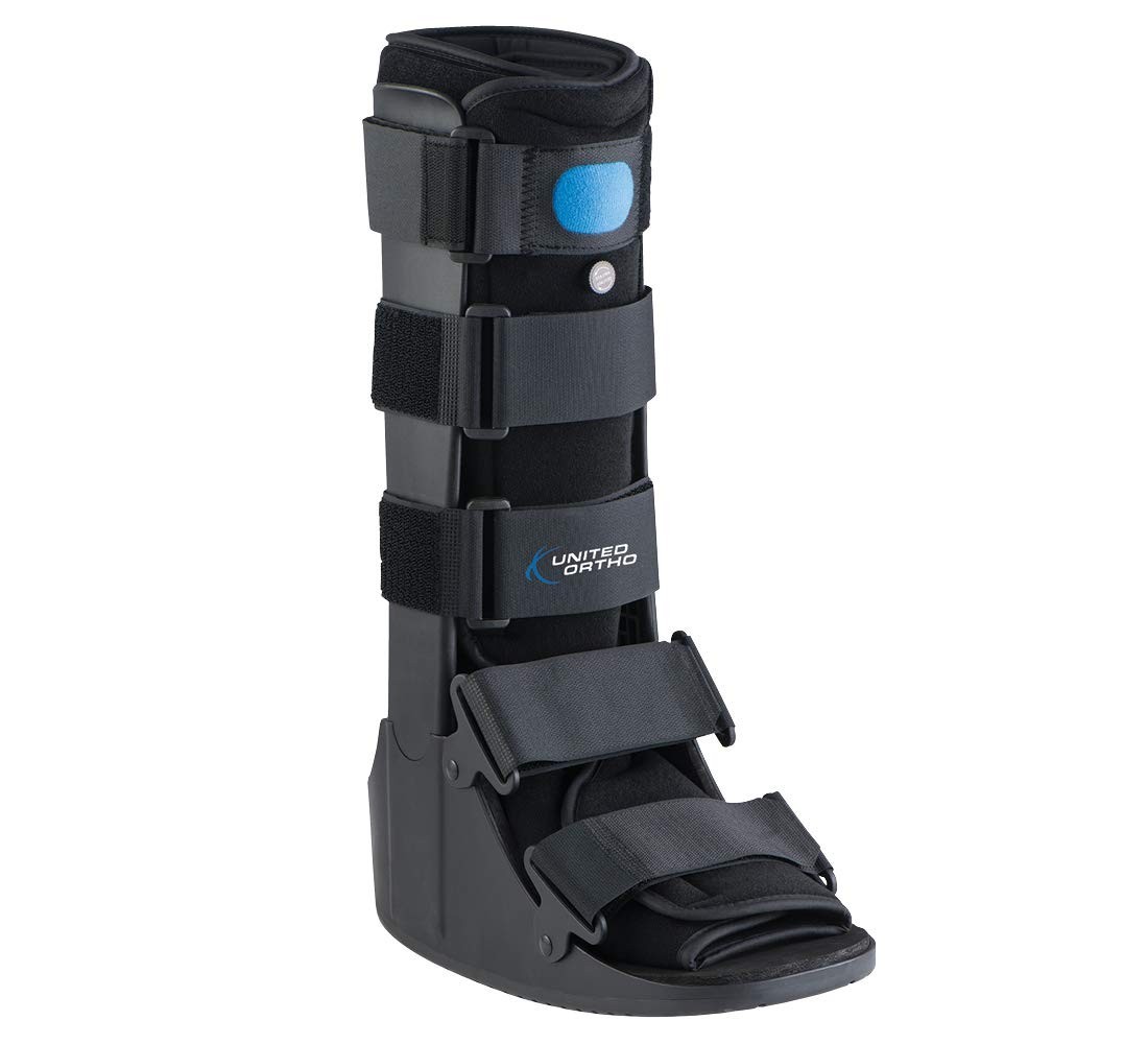 United Ortho Air Cam Walker Fracture Boot Medium Black Walking Brace for Foot