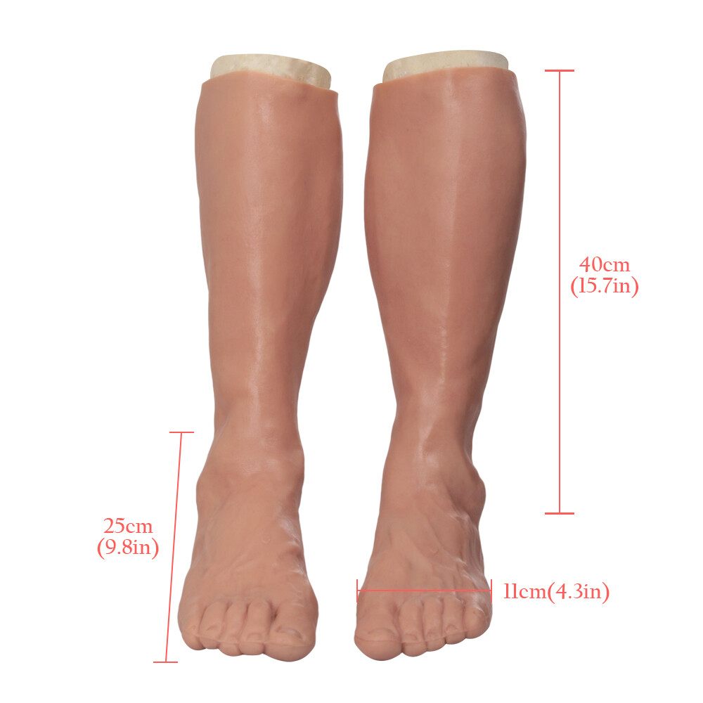 Highly Simulated Skin Artificial Silicone Prosthesis Foot Sleeve Leg Cover Scars