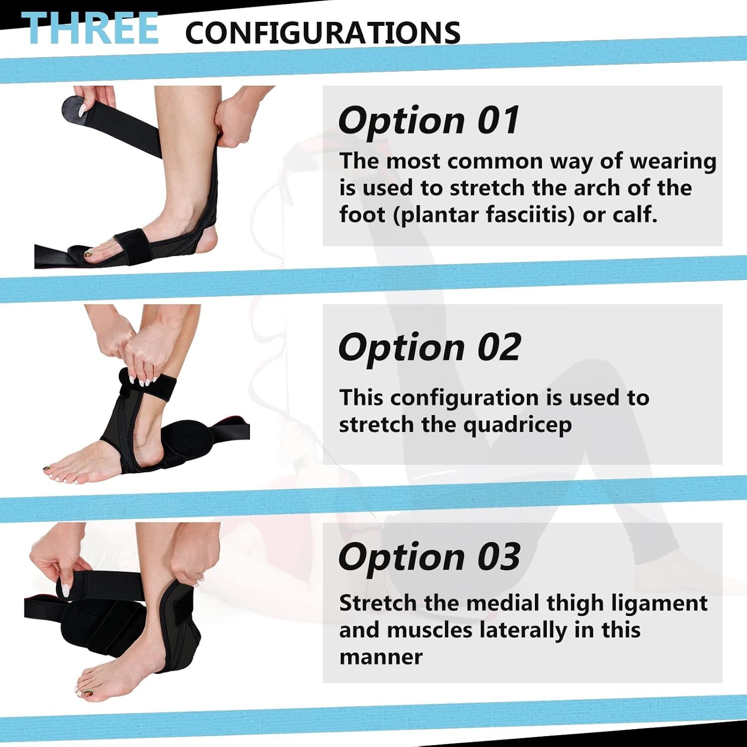 Therapeutic Stretching Strap for Foot, Calf & Hip Pain Relief – Unisex Design