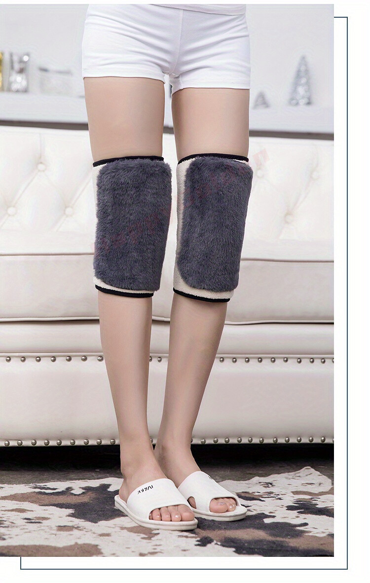 Warm Knee Pads Thick Double Layer Imitation Cashmere Knee Pads for Elderly Women