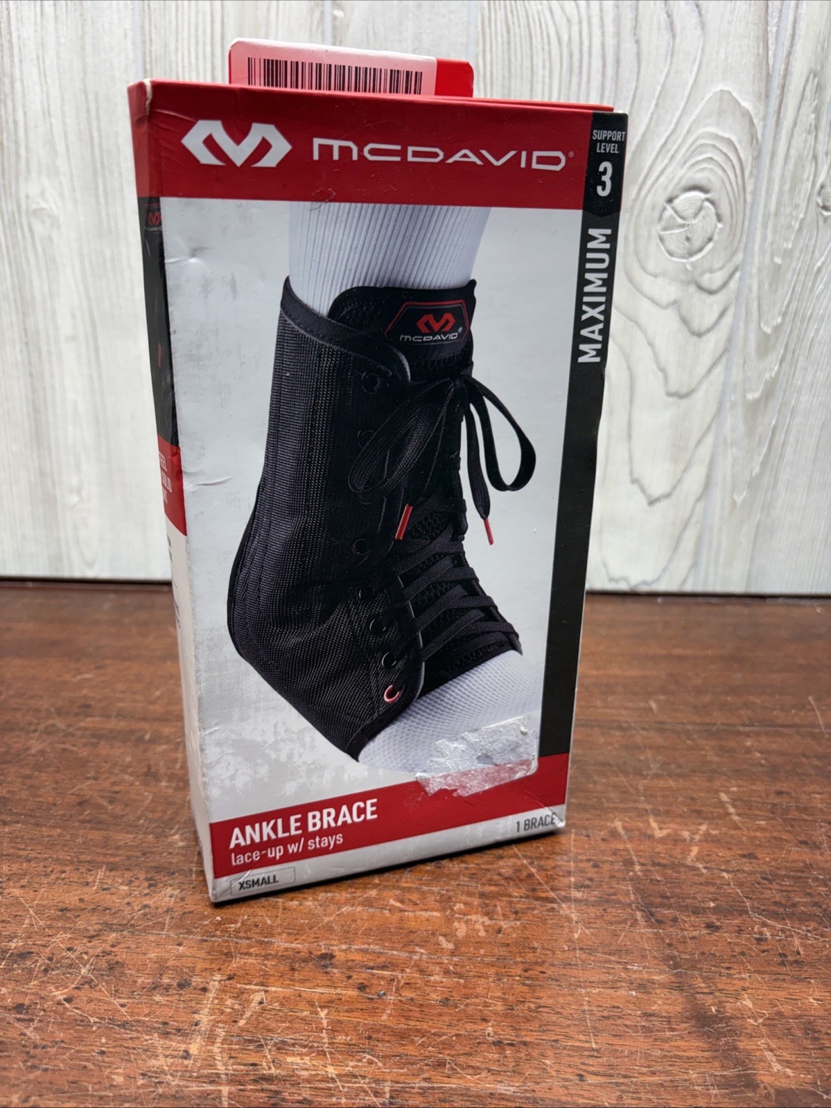 New! McDavid ankle brace lace-up W/stays level 3 small 8-8.5”