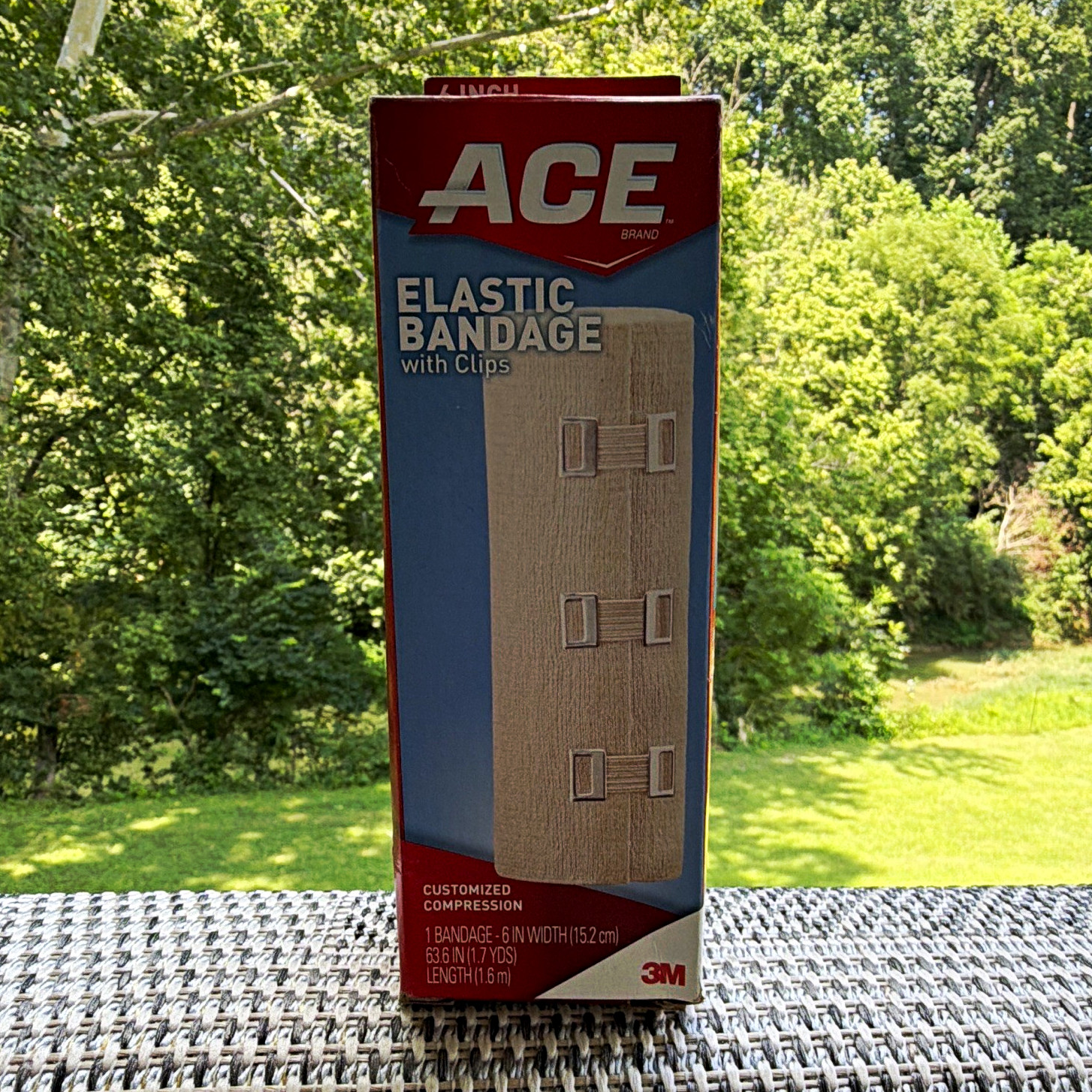 ACE Elastic Bandage w/ Clips 6 in x 1.7 yd Beige Compression Support Adjustable