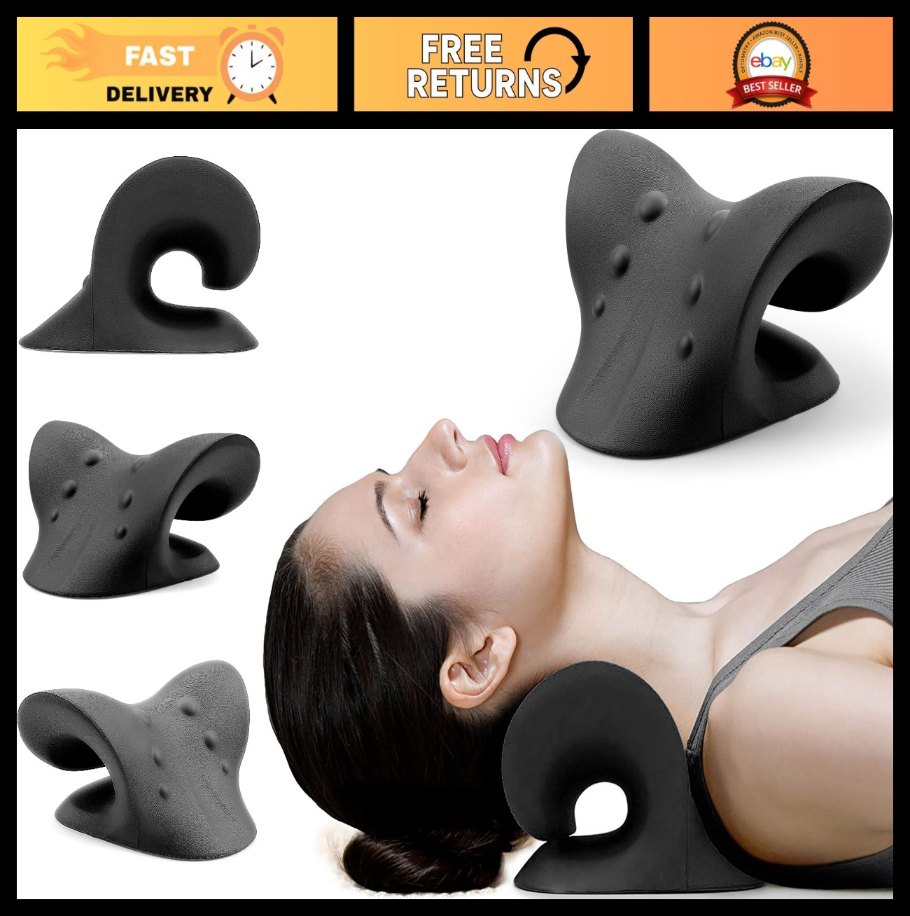 Neck and Shoulder Relaxer – Cervical Traction Device for TMJ Pain Relief, Alignm