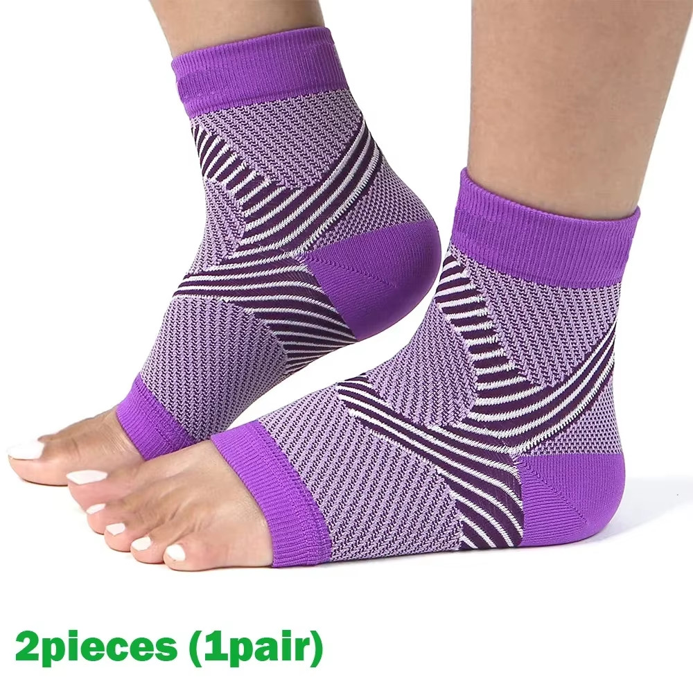 1Pair Plantar Fasciitis Splint Night Compression Sock Heel Supports for Heel Pai