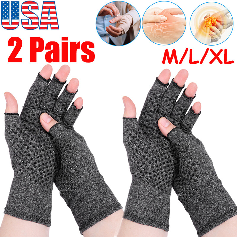 2Pairs Compression Gloves Arthritis Carpal Tunnel Hand Brace Support Pain Relief