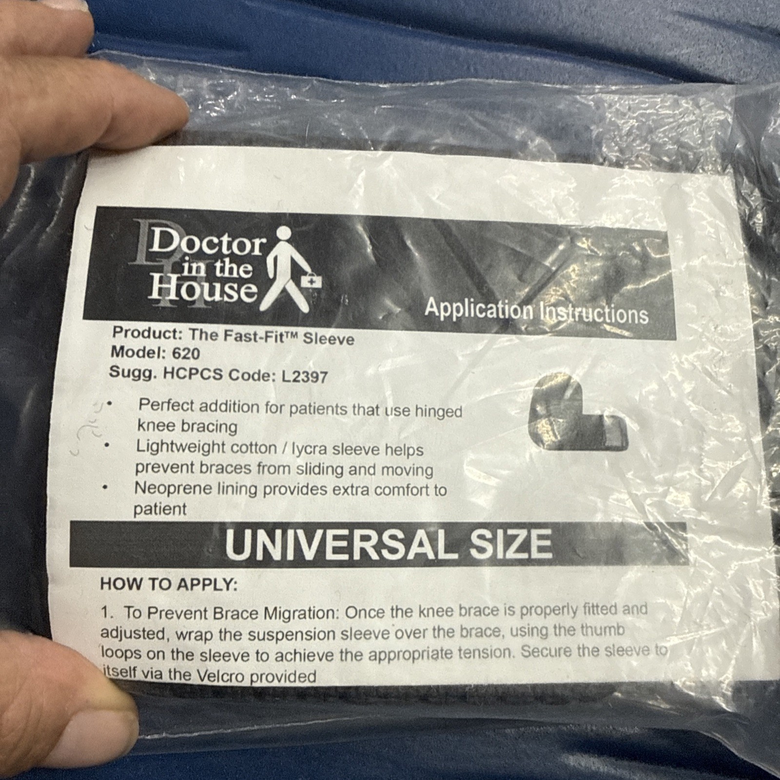 Miracle Knee Sleeve #620 Doctor In The House One Size Fits All New #L2397
