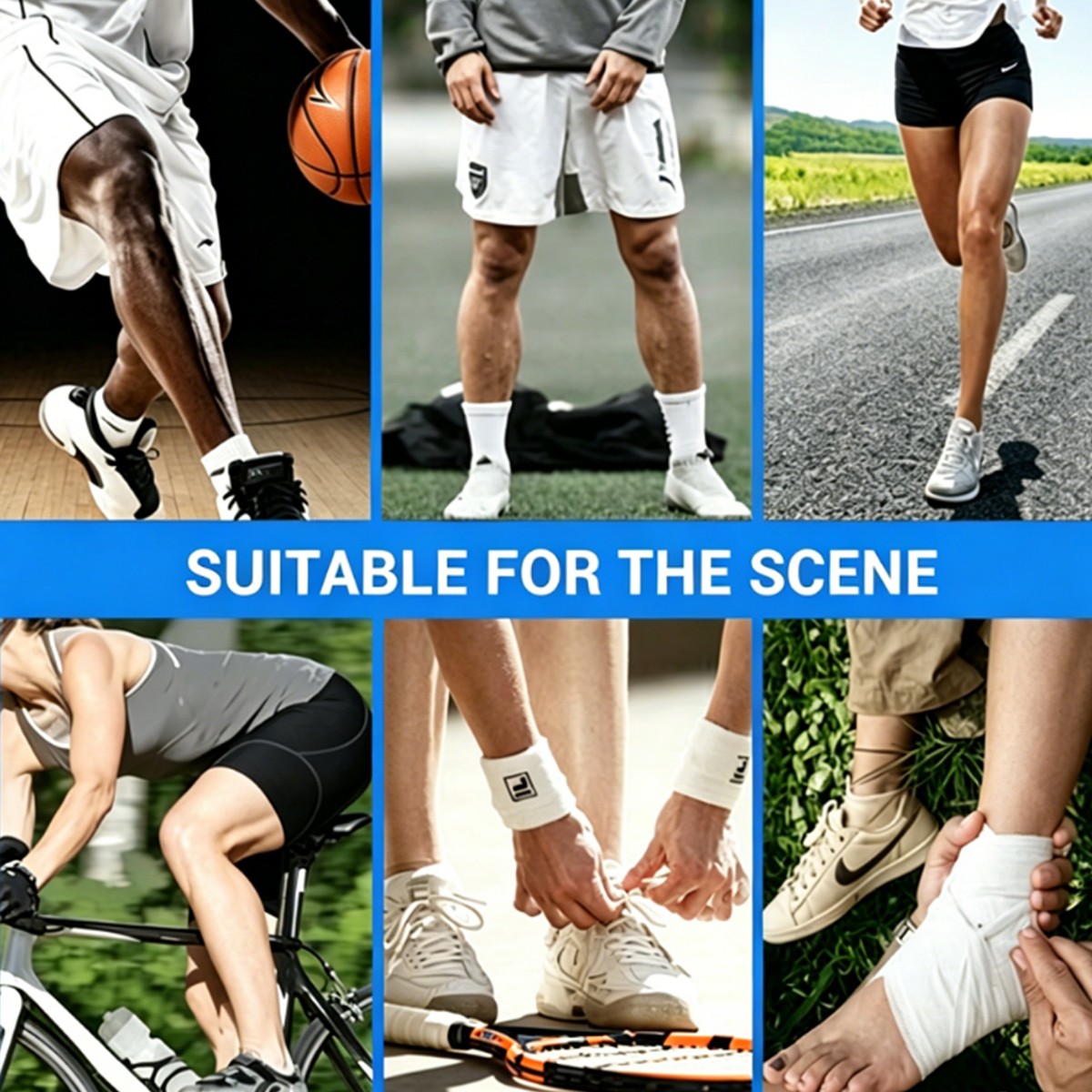 Copper Ankle Support Brace Compression Sleeve Socks Elastic Foot Pain Relief