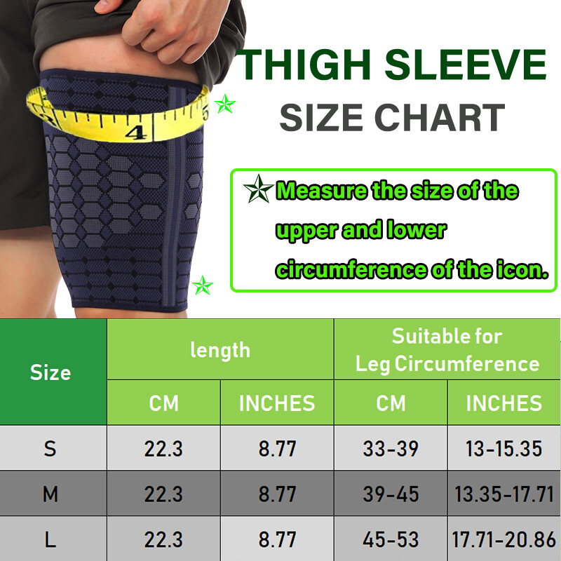Thigh Support Brace Hamstring Quad Compression Sleeve Quadricep Sciatica Pain US