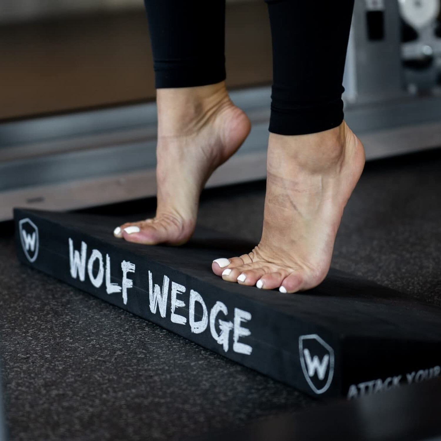 Squat Wedge – Slant Board Heel Lift for Strength and Knees Over Toes – Calf S…