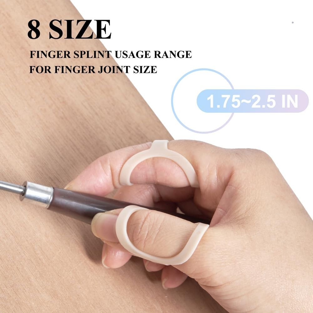 Oval Finger Splint 8 Pcs, Finger Splints for Arthritis, Mallet Finger, Trigger F