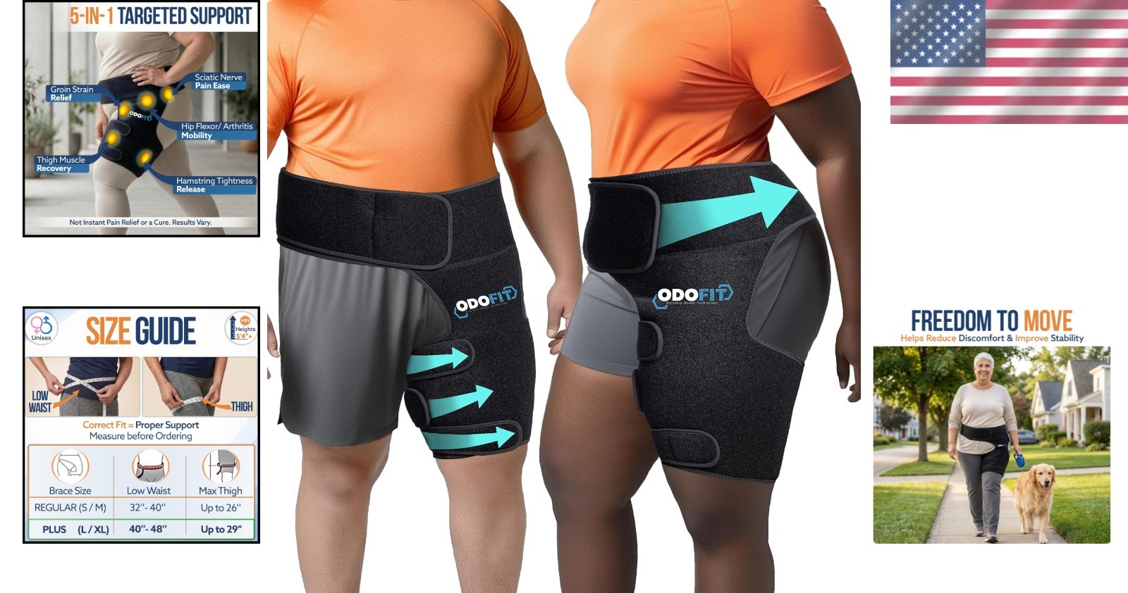Sciatica Pain Relief Hip Brace – Adjustable Mobility Support