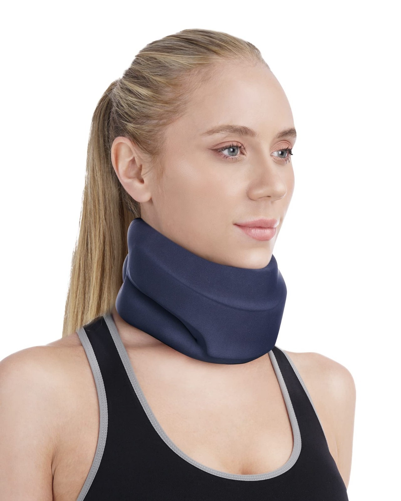 Cervical Neck Brace for Sleeping – Soft Foam Support Collar for Pain Relief, Med