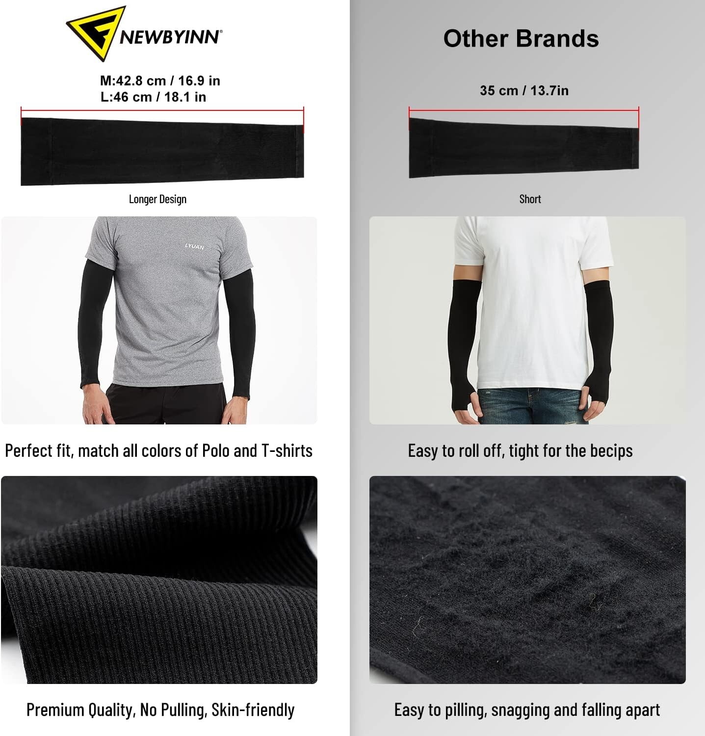 Cooling Athletic Sports Sleeves for Football, Golf, Basketball – UV Shield