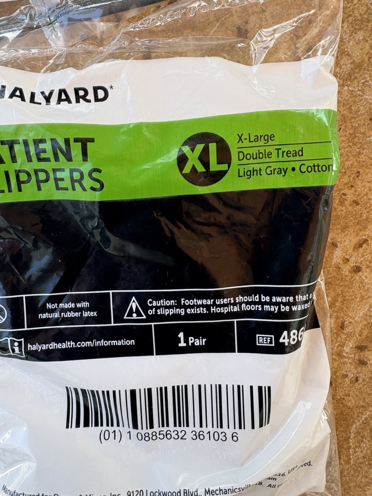 HALYARD Patient Double Tread Slippers Socks, 4 pairs, FREE SHIPPING
