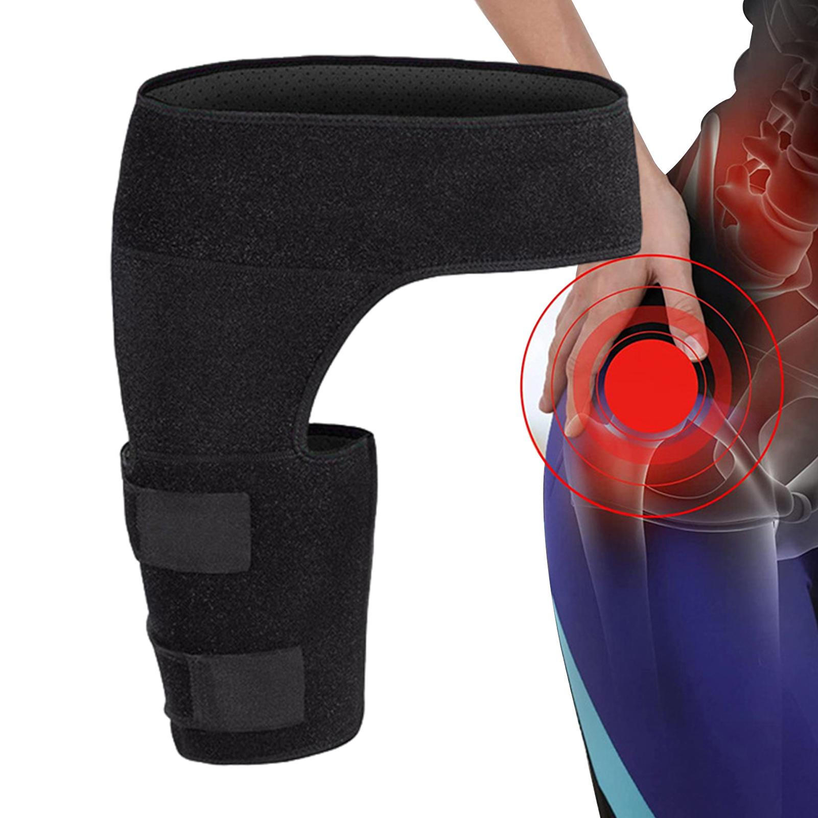 Hip Brace Compression Groin Support Wrap for Sciatica Pain Relief Thigh Recovery