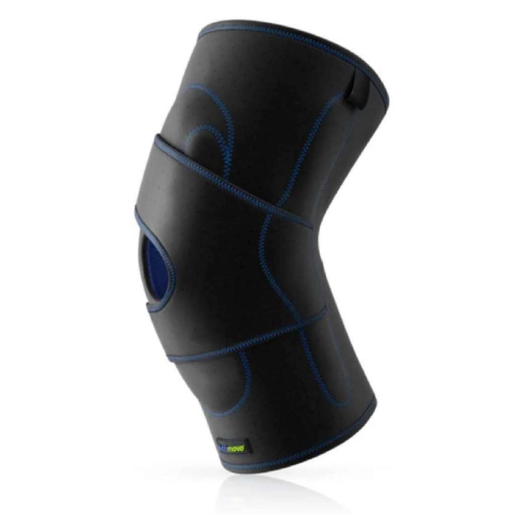 PF Knee Brace Lateral, J Buttress, Hinges, Pads Right Leg (Black) X-Small by ACT