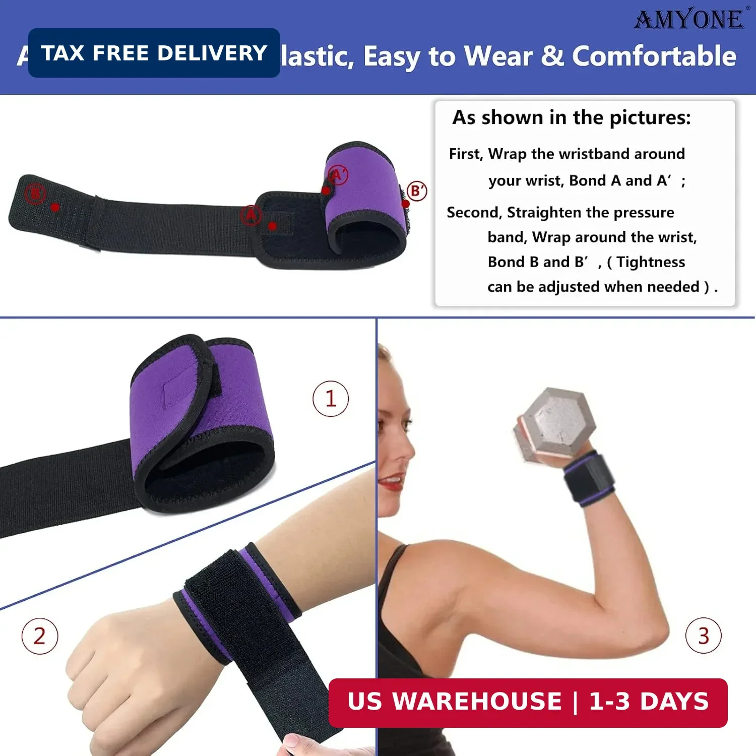 Wrist Brace, 2 PACK Wrist Wraps for Carpal Tunnel for Women. Wrist Support for W