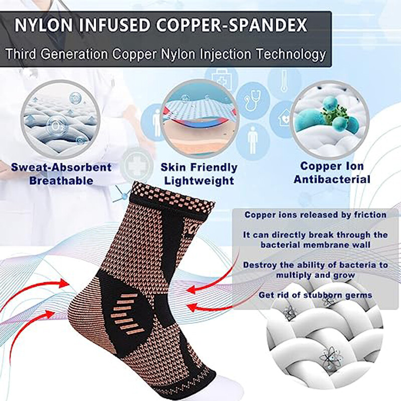 Plantar Fasciitis Compression Ankle Brace Support Foot Pain Relief Sleeve Gym