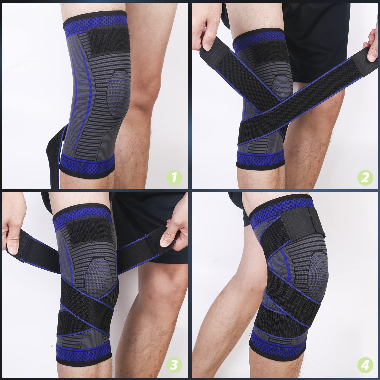 Ruilala Knee Support Adjustable Knee Brace 1 Pack Anti Slip Compression Knee …