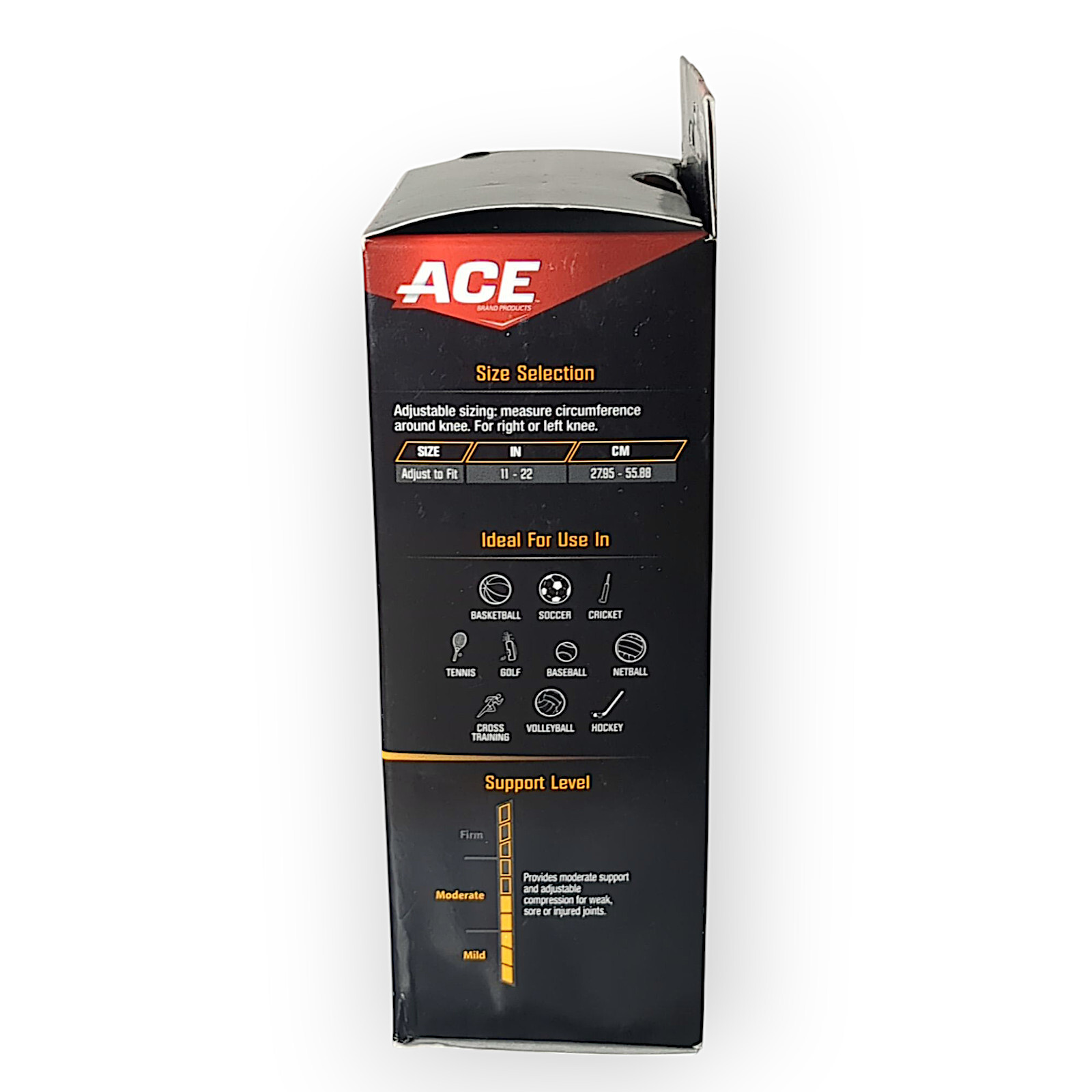 3M Ace Knee Adjustable Compression, Moderate Support ~ Adjust to Fit 11in-22in