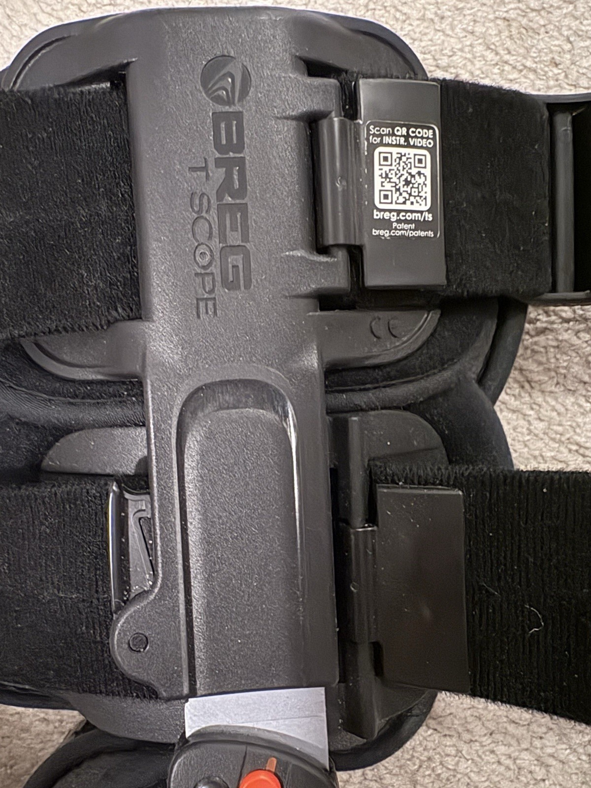 Breg T-Scope Adjustable Knee Brace Black With Flexion Stabilization