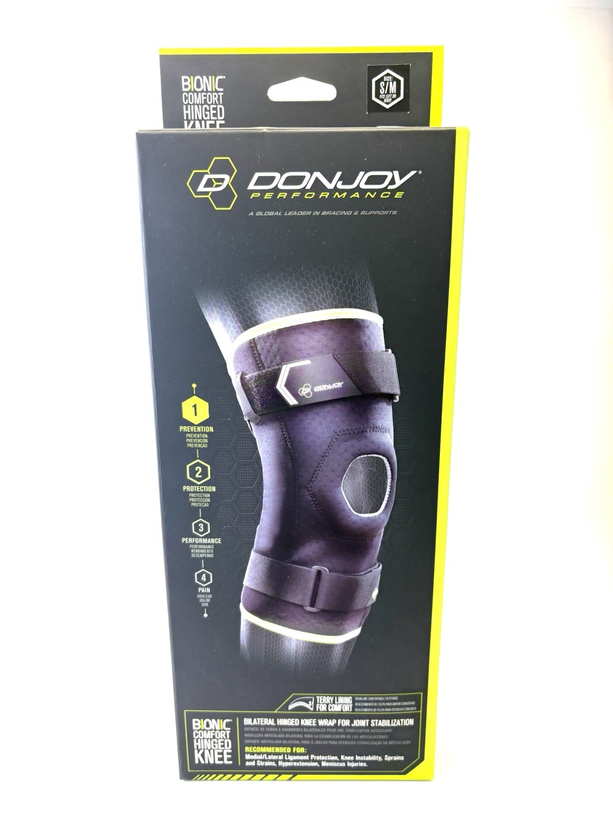 DonJoy Performance Bionic Comfort Hinged Knee Brace Support Size Small / Medium