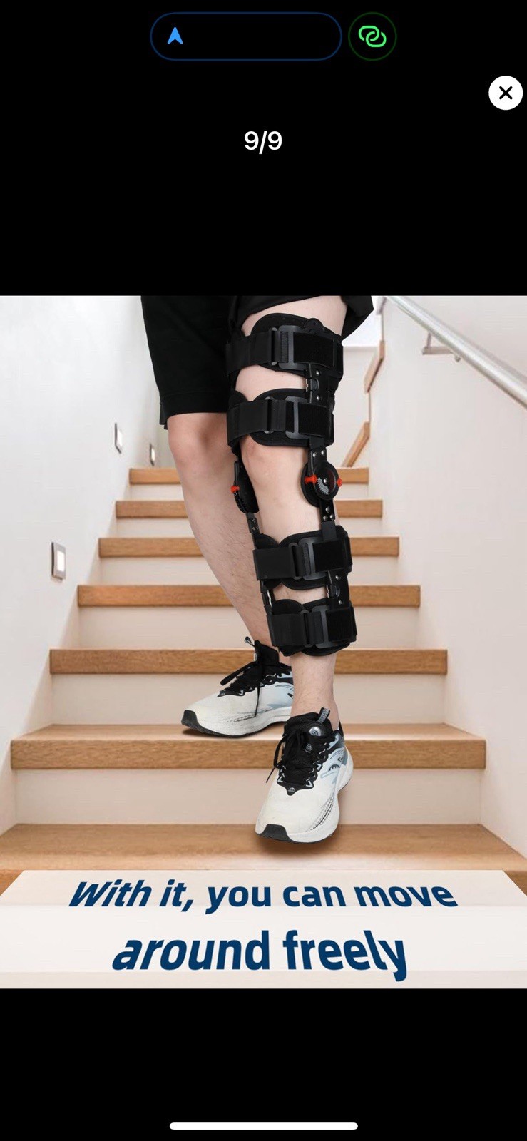 Hinged ROM knee brace, Adjustable post-op, knee for arthritis,acl,mcl injury